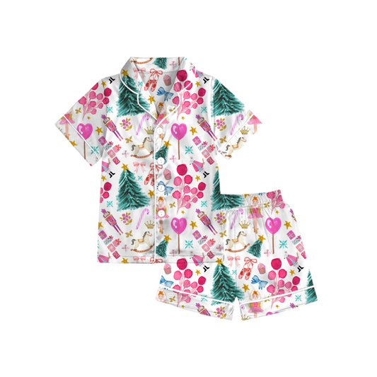 *** PRE-ORDER *** Enchanted Noel - BUTTON UP ADULTS SHORTS SET