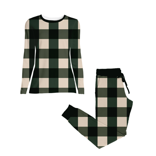 *** PRE-ORDER ** WINTER PLAID - DRAWSTRING JOGGER SET