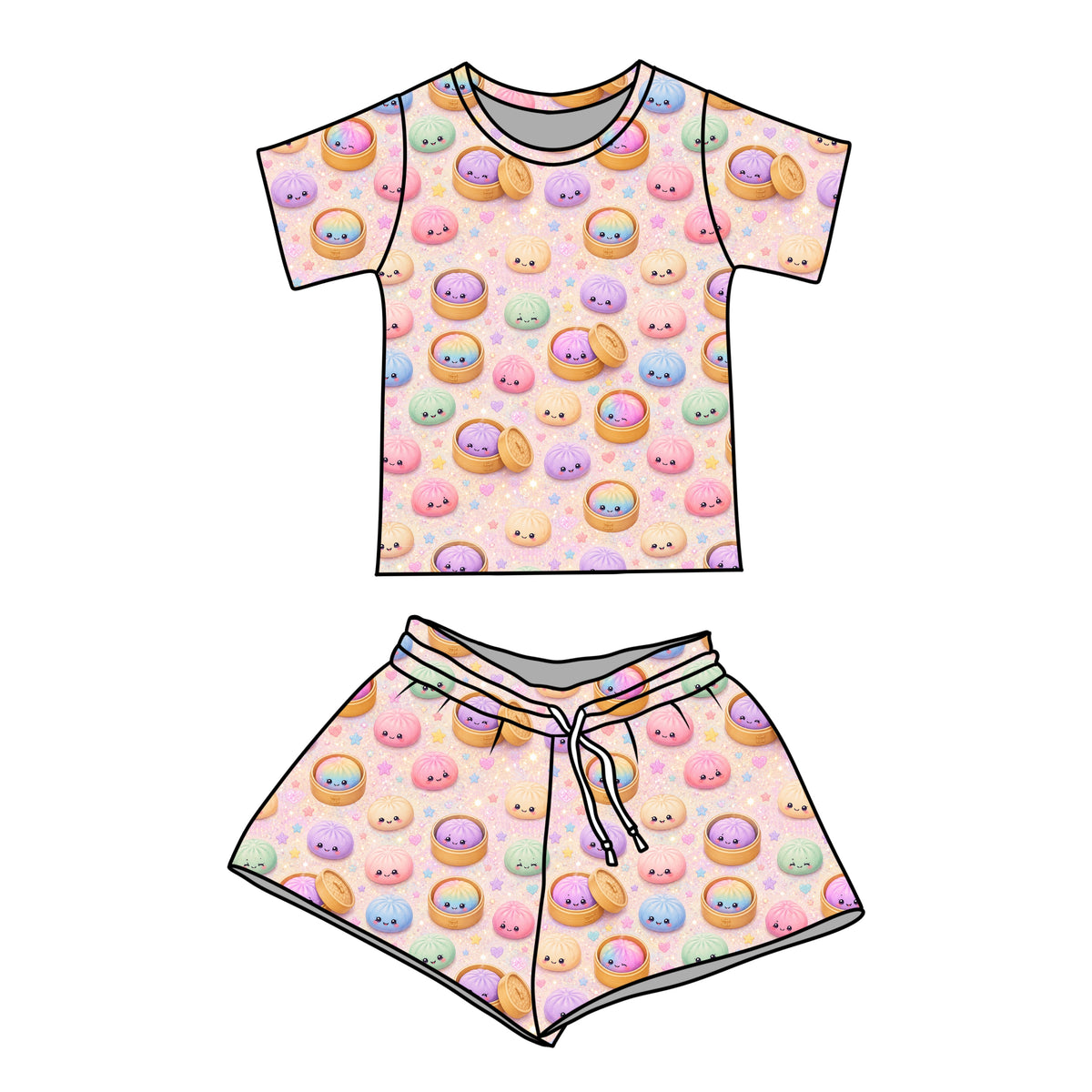 SQUISHY DUMPLING-  SHORTS SET