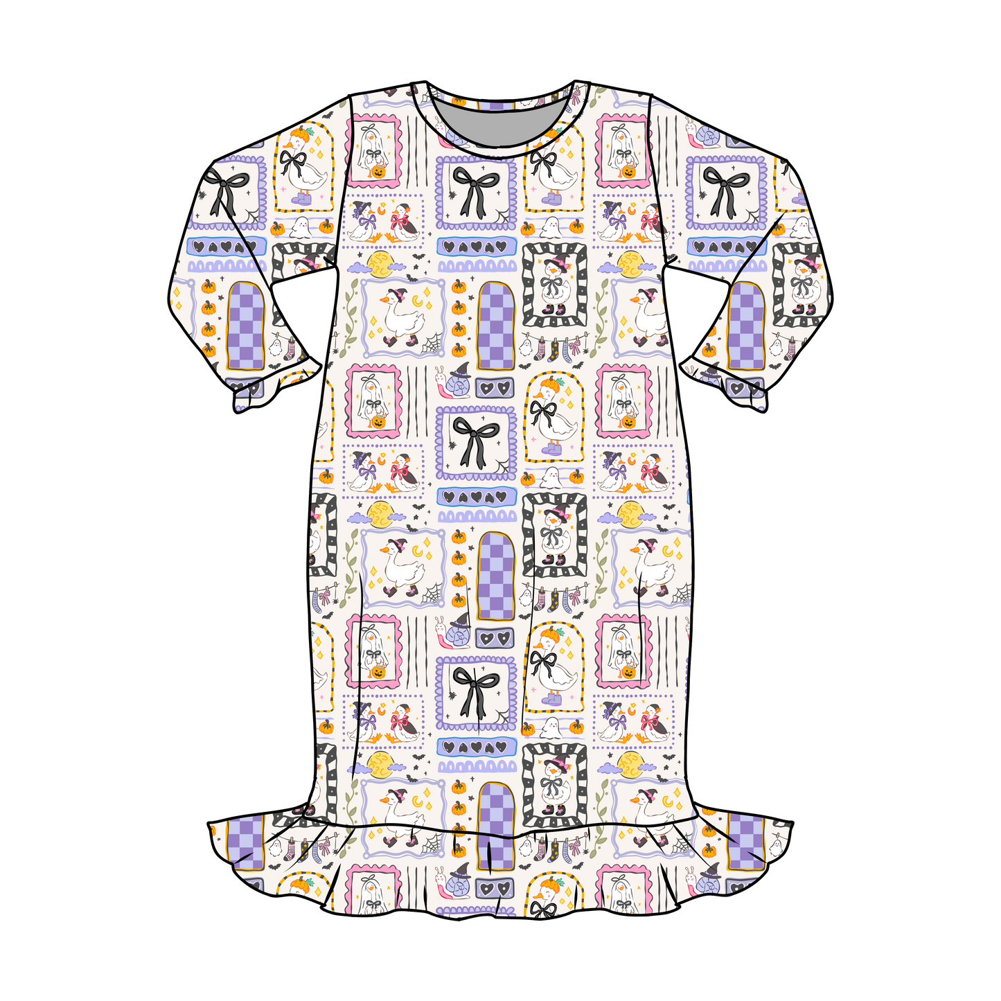 *** PRE-ORDER *** SILLY GOOSE- LONG SLEEVE NIGHT GOWN