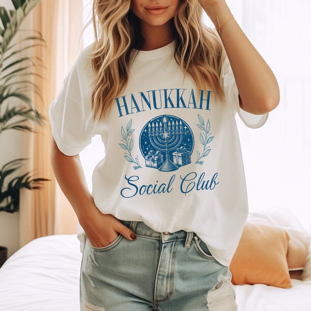 Hanukkah Social Club- Ivory Tee