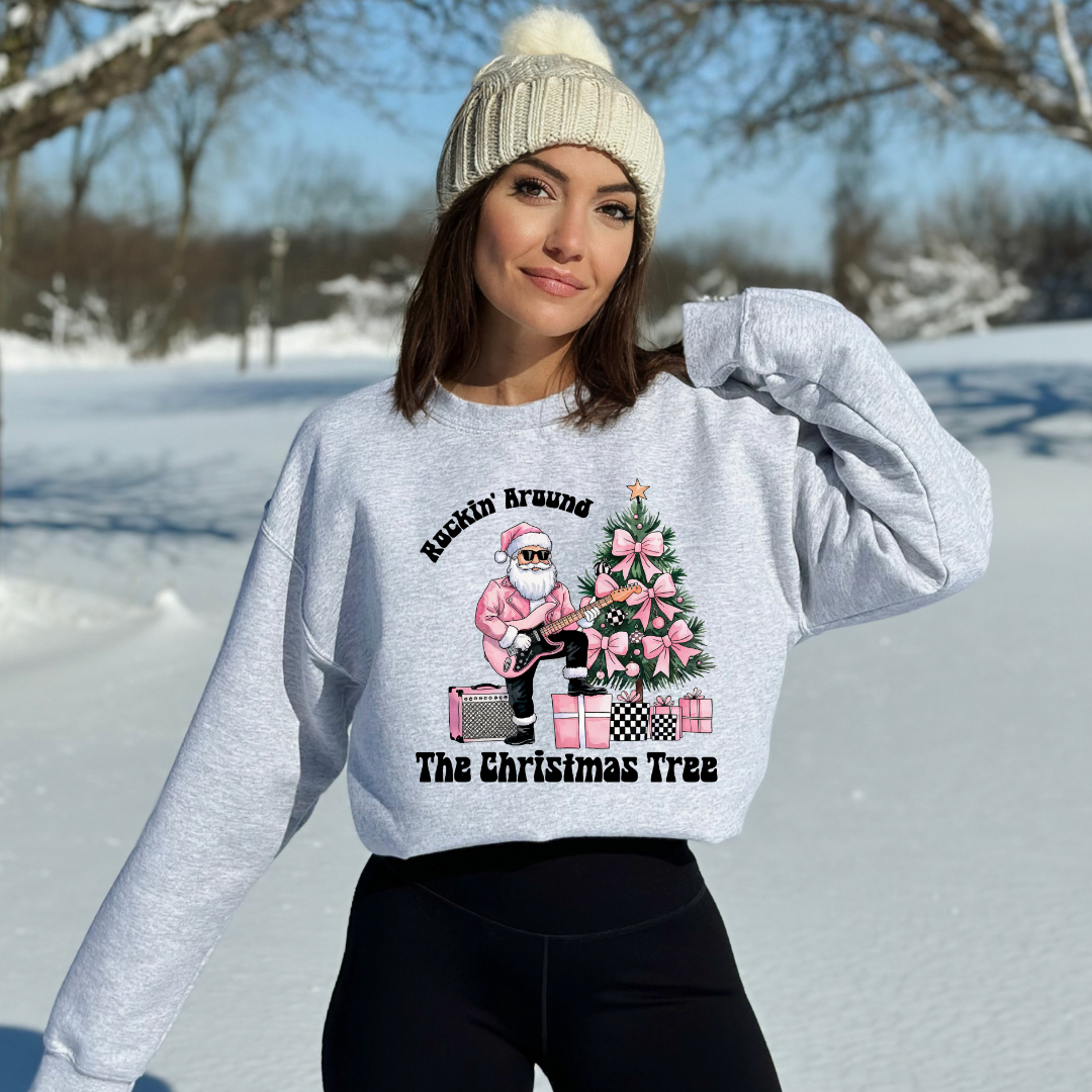 ROCKIN' Around Xmas Tree - Ash Sweater