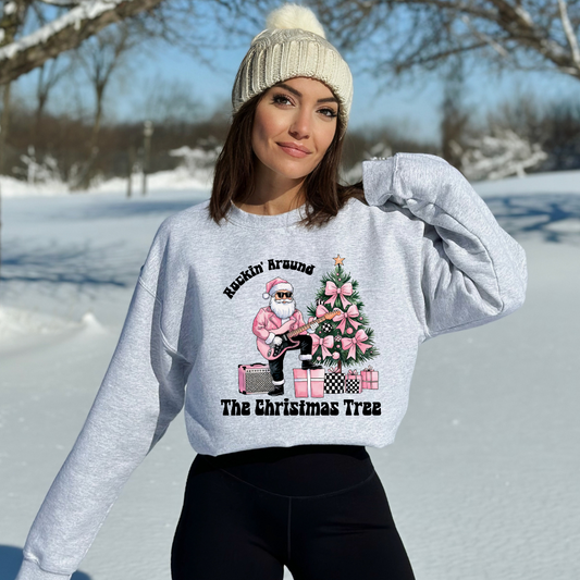 ROCKIN' Around Xmas Tree - Ash Sweater