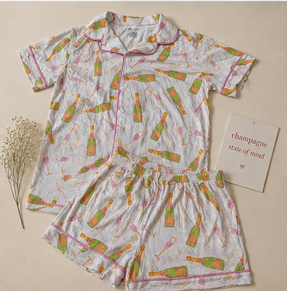 Champagne Pajamas - SHORTS SET
