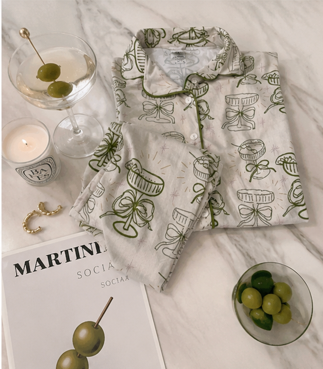 Martini Pajamas - SHORTS SET *** SHIP IN MID JUNE!!!!!!