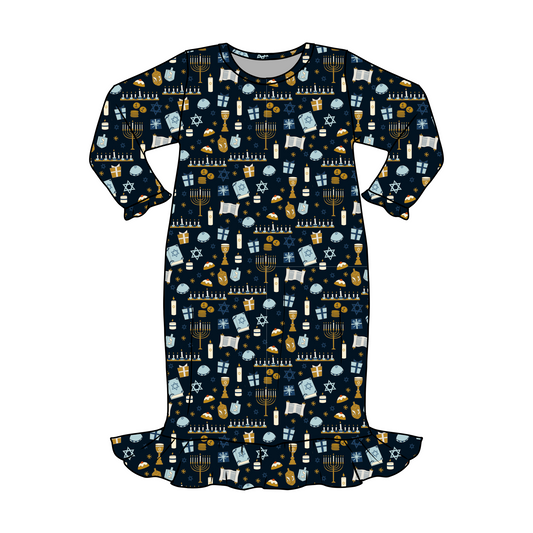 *** PRE-ORDER *** LATKES & LIGHTS - KID'S NIGHT GOWN