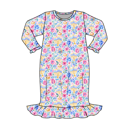 *** PRE-ORDER *** BLOOM & BRIGHT - LONG SLEEVE NIGHT GOWN