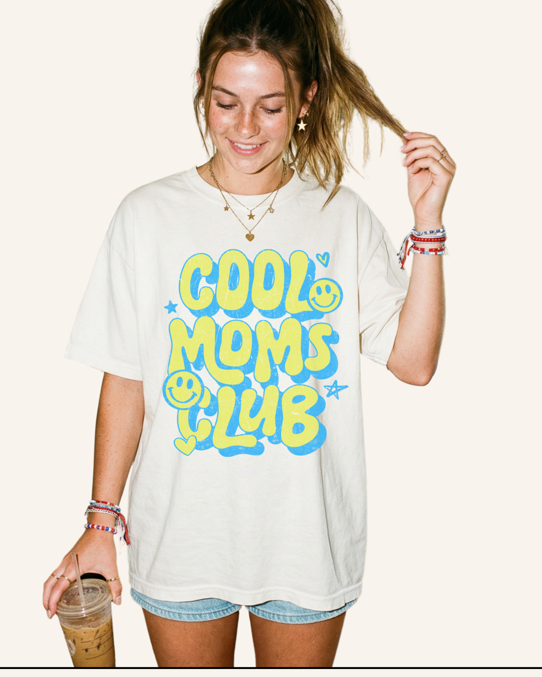 COOL MOMS CLUB - IVORY TEE
