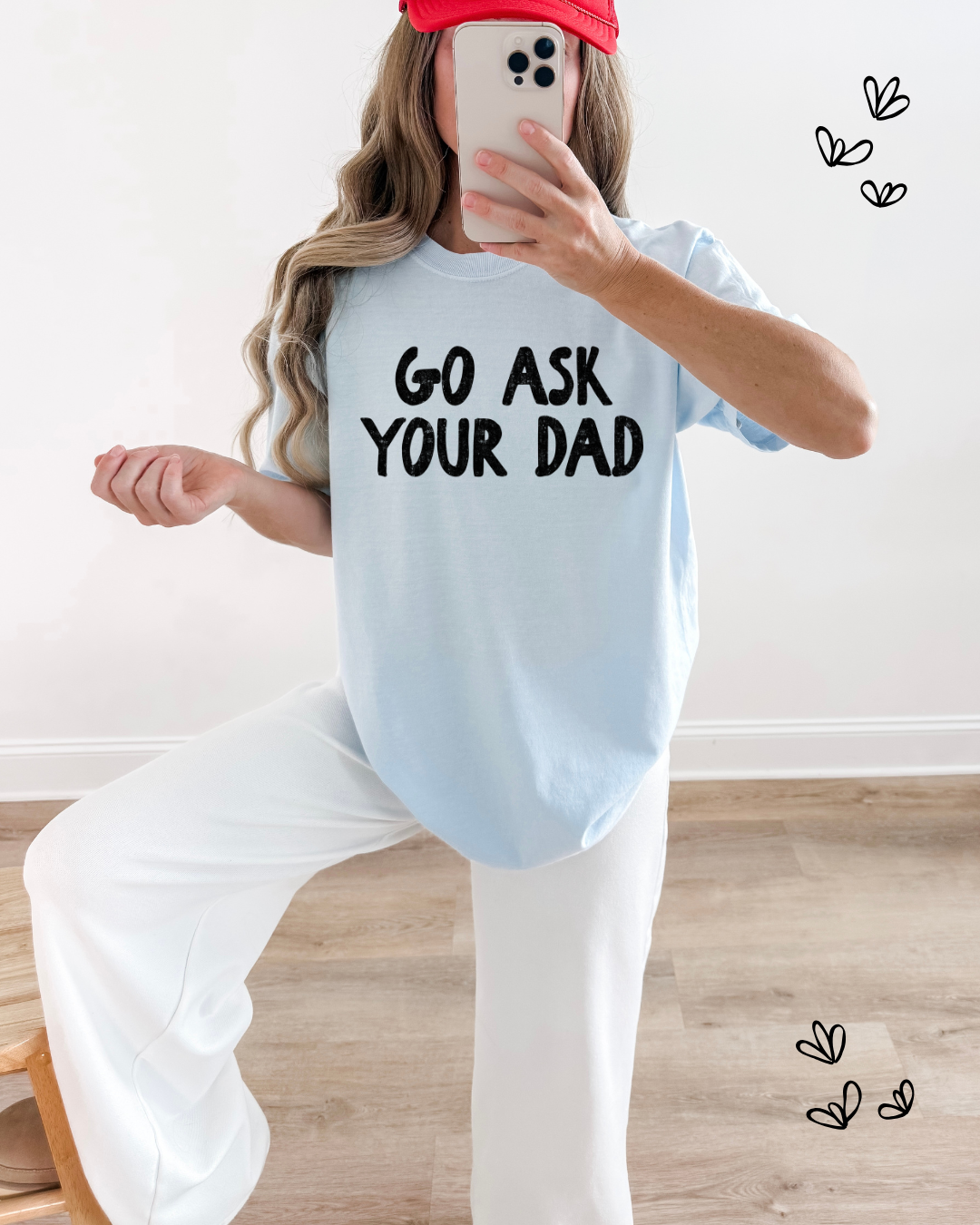 GO ASK YOUR DAD- DISTRESSED - CHAMBRAY TEE