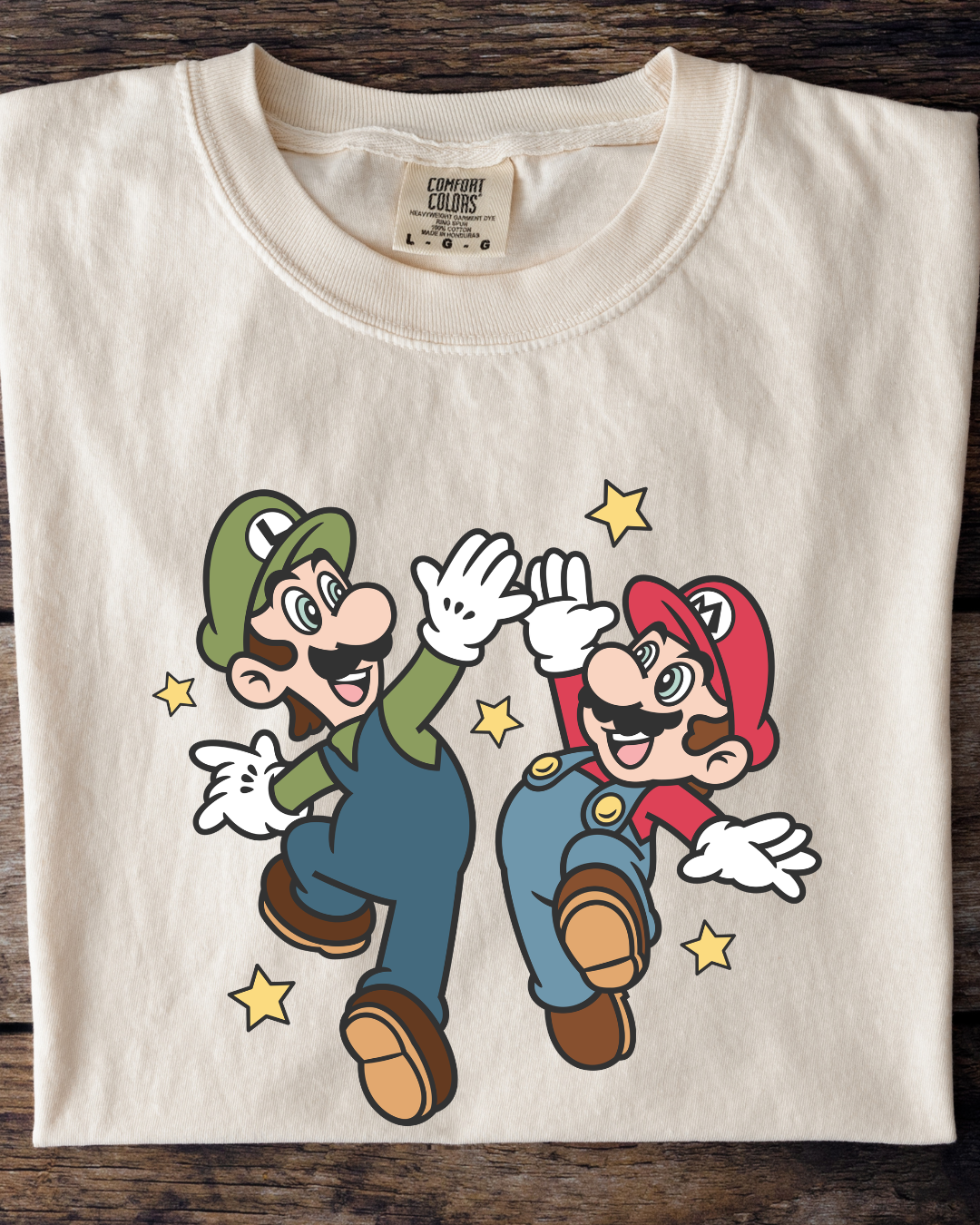Mario Brothers - Ivory Tee (Kid's + Adult Options)