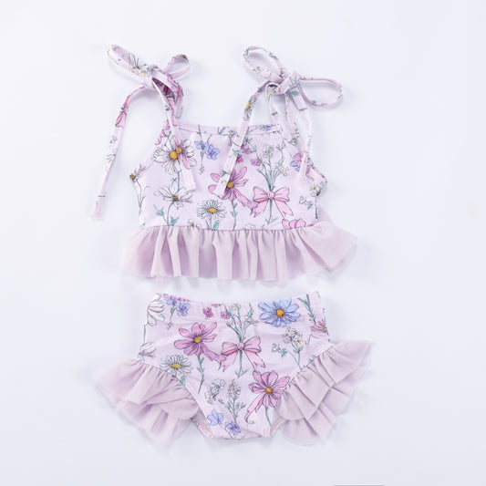 Lavender Lace Kid's Two Piece Swim