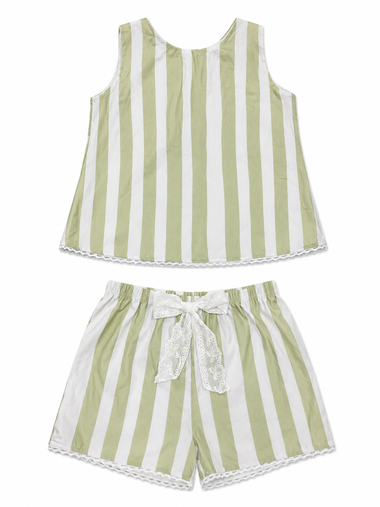 Linen Lace Two Piece Set