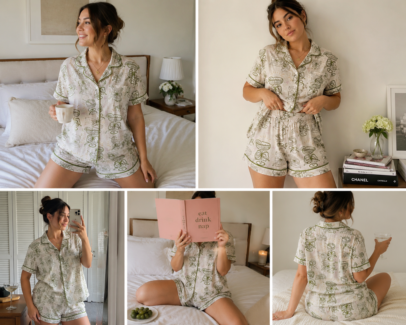 Martini Pajamas - SHORTS SET *** SHIP IN MID JUNE!!!!!!