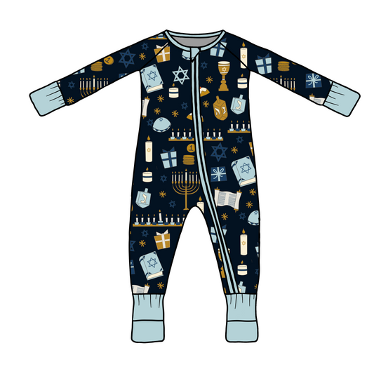 *** PRE-ORDER *** LATKES & LIGHTS - Kid's Onesie