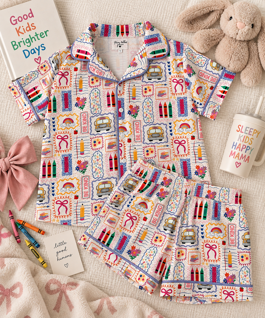 *** PRE-ORDER *** Teacher Be Kind- SHORTS SET Pajamas